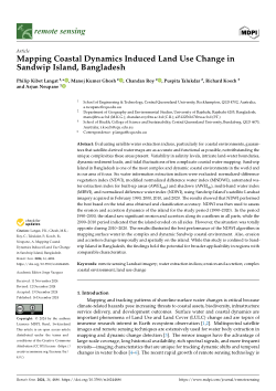 Mapping coastal dynamics induced land use change in Sandwip Island, Bangladesh