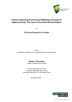 Factors Impacting the Financial Wellbeing of People in   Regional Areas: The Case of the North Burnett Region