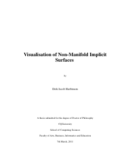 Visualisation of non-manifold implicit surfaces