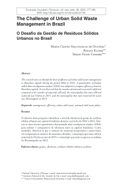 The challenge of urban solid waste management in Brazil