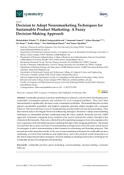 Decision to adopt neuromarketing techniques for sustainable product marketing: A fuzzy decision-making approach
