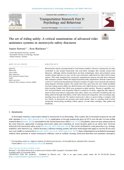 The art of riding safely: A critical examination of advanced rider assistance systems in motorcycle safety discourse