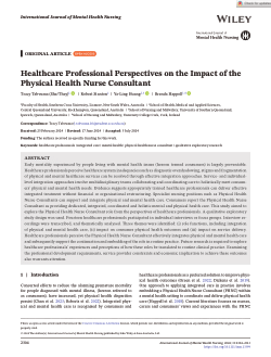 Healthcare professional perspectives on the impact of the physical health nurse consultant