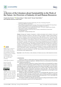 A review of the literature about sustainability in the work of the future: An overview of industry 4.0 and human resources