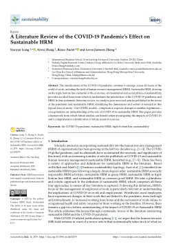 A literature review of the COVID-19 pandemic’s effect on sustainable HRM