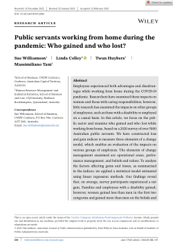 Public servants working from home during the pandemic: Who gained and who lost?