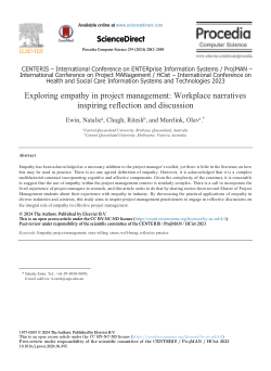 Exploring empathy in project management: Workplace narratives inspiring reflection and discussion