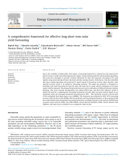 A comprehensive framework for effective long-short term solar yield forecasting