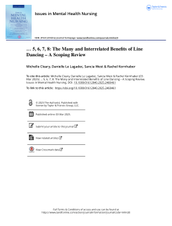 … 5, 6, 7, 8: The many and interrelated benefits of line dancing - A scoping review