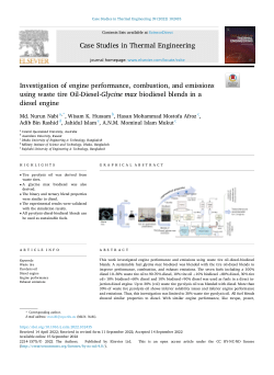 Investigation of engine performance, combustion, and emissions using waste tire Oil-Diesel-Glycine max biodiesel blends in a diesel engine
