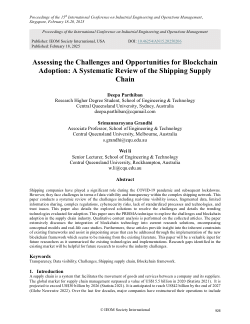 Assessing the challenges and opportunities for blockchain adoption: A systematic review of the shipping supply chain