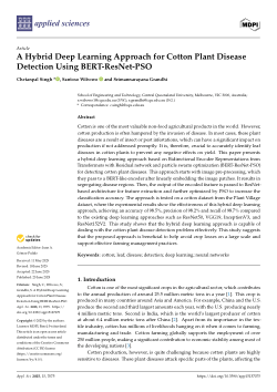 A hybrid deep learning approach for cotton plant disease detection using BERT-ResNet-PSO