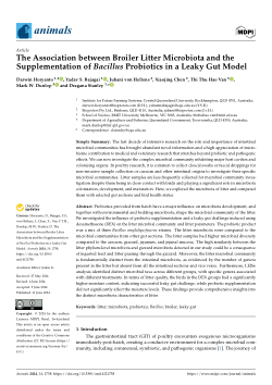 The association between brmoiler litter microbiota and the supplementation of bacillus probiotics in a leaky gut model