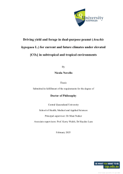 Driving yield and forage in dual-purpose peanut (Arachis hypogaea L.) for current and future climates under elevated [CO2] in subtropical and tropical environments
