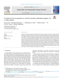 A critical review on ammonia as a fuel for internal combustion engines: Is it a viable option?