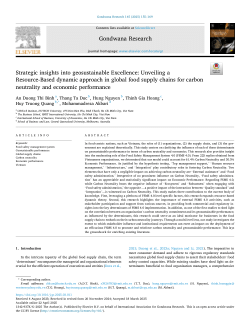 Strategic insights into geosustainable excellence: Unveiling a resource-based dynamic approach in global food supply chains for carbon neutrality and economic performance