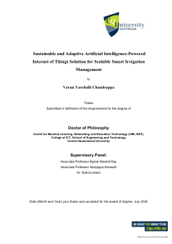 Sustainable and Adaptive Artificial Intelligence-Powered Internet of Things Solution for Scalable Smart Irrigation Management