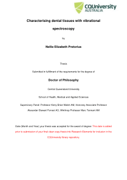 Characterising dental tissues with vibrational spectroscopy