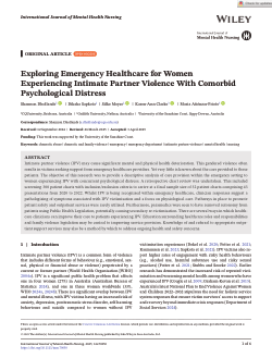 Exploring emergency healthcare for women experiencing intimate partner violence with comorbid psychological distress