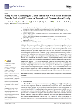 Sleep varies according to game venue but not season period in female basketball players: A team-based observational study