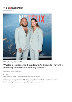 What is a relationship ‘boundary’? And how do I have the boundary conversation with my partner?