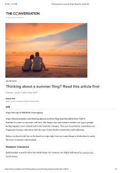 Thinking about a summer fling? Read this article first