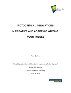 Fictocritical innovations in creative and academic writing: Four theses