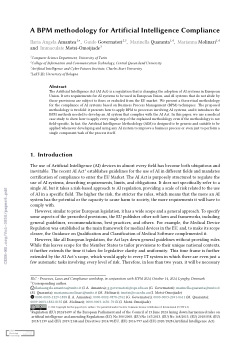 A BPM methodology for artificial intelligence compliance