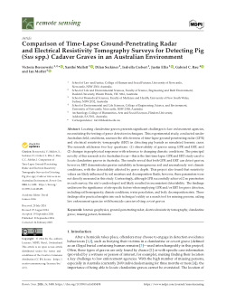 Comparison of time-lapse ground-penetrating radar and electrical resistivity tomography surveys for detecting pig (Sus spp.) cadaver graves in an Australian environment
