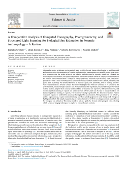 A comparative analysis of computed tomography, photogrammetry, and structured light scanning for biological sex estimation in forensic anthropology - A review