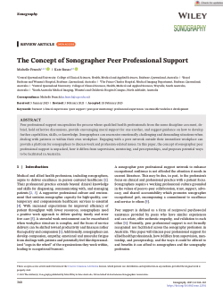 The concept of sonographer peer professional support