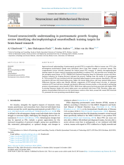 Toward neuroscientific understanding in posttraumatic growth: Scoping review identifying electrophysiological neurofeedback training targets for brain-based research