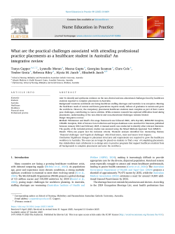 What are the practical challenges associated with attending professional practice placements as a healthcare student in Australia? An integrative review