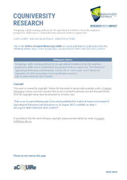 Designing a skills training pathway for the agricultural workforce from the employer perspective: Skills micro-credentials from seasonal worker to supervisor