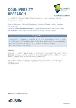 A novel MTCMOS based 8T2M NVSRAM design for low power applications with high temperature endurance