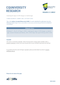 Analyzing the impact of API changes on Android apps