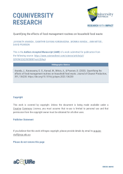Quantifying the effects of food management routines on household food waste