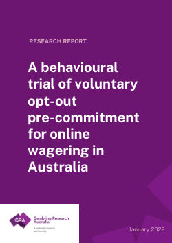 A behavioural trial of voluntary opt-out pre-commitment for online wagering in Australia