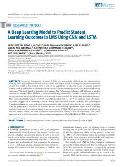 A Deep Learning Model to Predict Student Learning Outcomes in LMS Using CNN and LSTM