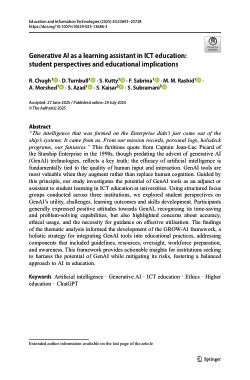 Generative AI as a learning assistant in ICT education: Student perspectives and educational implications