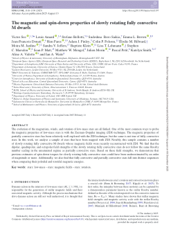 The magnetic and spin-down properties of slowly rotating fully convective M dwarfs