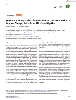 Systematic sonographic classification of uterine fibroids to support nonspecialist infertility investigation
