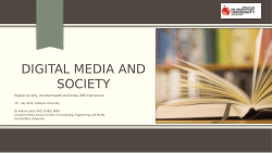 Keynote Probing the Role and Impact of Social Media on Major Aspects of Contemporary Life