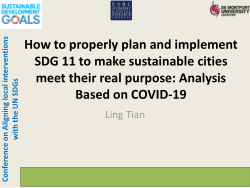 2020-07- How to properly plan and implement SDG 11 to make sustainable cities meet their real purpose?