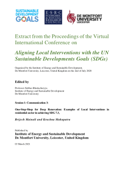 Communication 3: One-Stop-Shop for Deep Renovation: Examples of Local Interventions in residential sector in achieving SDG 7.3