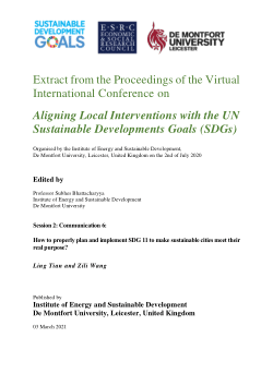 Communication 6: How to properly plan and implement SDG 11 to make sustainable cities meet their real purpose?