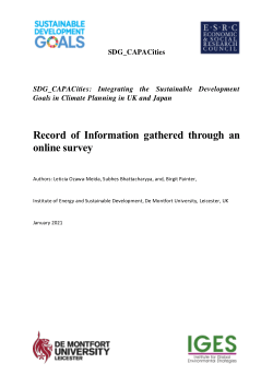 SDG-Capacities Survey data