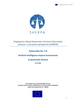 D5.8 Artificial Intelligence Impact Assessment - A Systematic Review