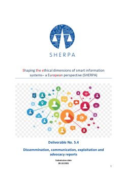 D5.4 Dissemination, communication, exploitation and advocacy reports