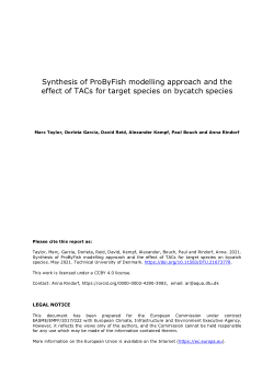 Synthesis of ProByFish modelling approach and the effect of TACs for target species on bycatch species